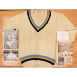 Cricket Interest: A Yorkshire Cricket Club Jumper, belonging to former opening Yorkshire and England