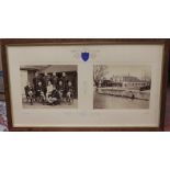 Rowing Interest: A pair of framed, Edwardian, Cambridge Rowing photographs, two photos to each