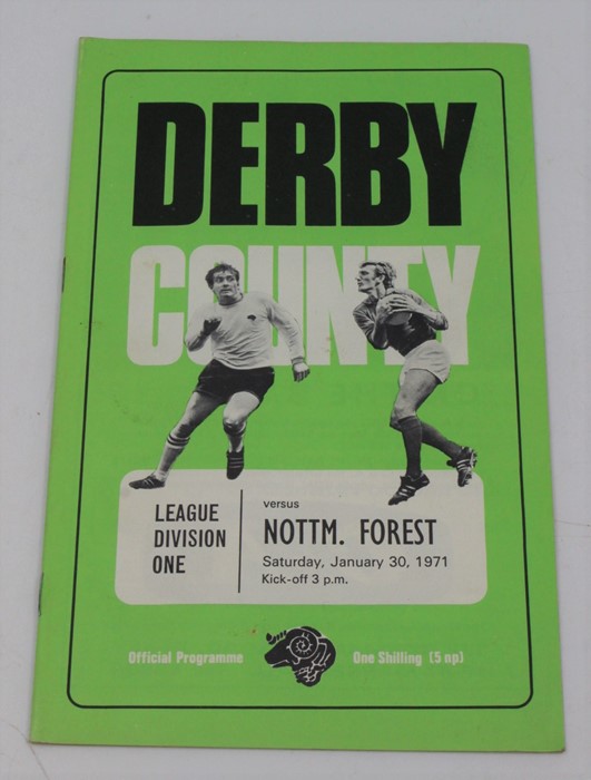 Football Programmes: A collection of assorted Derby County home and away programmes from the late - Image 2 of 2