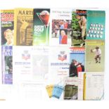 Golf Memorabilia: A collection of assorted 1980's golf programmes to include: Bob Hope British