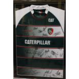 Leicester Tigers Interest: A framed and glazed signed Leicester Tigers shirt, comprising approx.