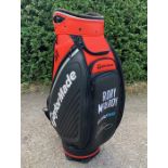A signed Rory McIlroy golf bag, that he used in the FedEx Cup 2019, a tournament that McIlroy won,