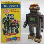 Tinplate: A vintage tinplate battery operated Mr Zerox robot made in Japan by Horikawa (SH) for