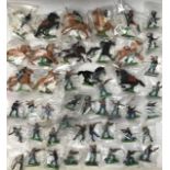 Britains: A collection of assorted Britains Cavalry figures on foot and on horseback.