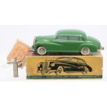 Prameta: A boxed Prameta, Mercedes-Benz 300, green body, clockwork, German, mid-20th century, box