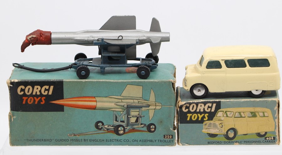 Corgi: A boxed Corgi Toys, Bedford 'Dormobile' Personnel Carrier, 404, white body, vehicle in need