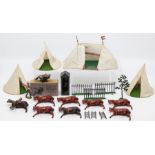 Britains: A collection of assorted Britains unboxed figures to include: horses and soldiers,