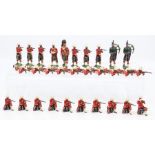 Britains: A collection of assorted, unboxed Britains, Highlanders, some dated 1901, thirty figures