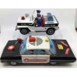 Tinplate: A collection of assorted tinplate Police Cars: Daiya , Japan, Police Patrol No.152,