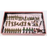 Britains: A collection of assorted Britains, unboxed, pre-war soldiers, together with unmarked