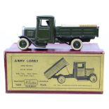Britains: A boxed Britains, Four Wheel Army Lorry with Driver, No. 1334, white tyres, appears