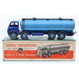 Dinky: A boxed Dinky Supertoys, Foden 14-Ton Tanker, 504, blue two-tone livery, general wear to