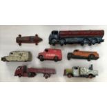 Diecast: A collection of assorted diecast vehicles in playworn/damaged condition, including: