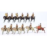 Britains: A collection of assorted unboxed horseback Britains figures, Mounted Band of Life