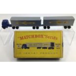 Matchbox: A boxed Matchbox Major M-9 Cooper-Jarret inter-state double freighter, very good
