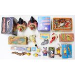 Tinplate: A collection of assorted boxed tinplate items to comprise: Marx Jocko the Climbing Monkey;