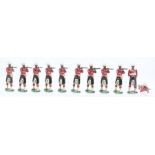 Britains: A collection of ten unboxed Britains figures, Black Watch, No. 122, dated 1901 to base,