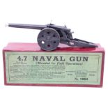 Britains: A boxed Britains, 4.7 Naval Gun, No. 1264, 1932 Version, grey, item has no significant