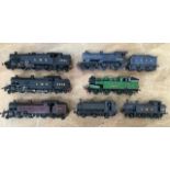 Railway: collection of 00 gauge Hornby Locomotives including LMS 2-6-4 2484, 2-6-4 2424, 2-6-4 2300,