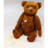 Steiff: A boxed Steiff, Limited Edition teddy bear, 1902 Replica, 55cm, L.E. 6536/7000, white tag,