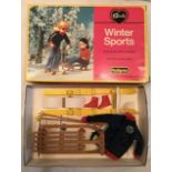 Sindy: A Sindy Barbecue Set, Sunlounger, Washday set, Winter Sports set, all boxed and complete. (