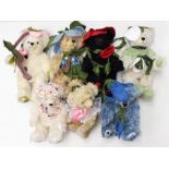 Hermann: A collection of seven assorted Hermann bears to include: Flower Bears: Daisy 69/500, Blue