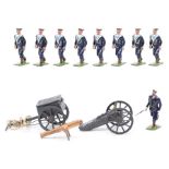 Britains: A boxed Britains, British Sailors, Landing Party with Breech Loading Field Gun, No. 79,