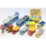 Corgi: A collection of assorted, unboxed, playworn Corgi Toys to comprise: Priestman Cub Shovel; E.