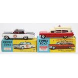 Corgi: A boxed Corgi Toys, Oldsmobile Sheriff Car, 237, black and white two-tone body,