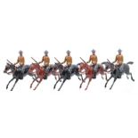Britains: A boxed Britains, British Soldiers, South African Mounted Infantry, No. 38, green label,