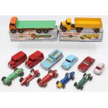 Diecast: A collection of assorted playworn diecast vehicles to include: Dinky Toys Trojan Van,