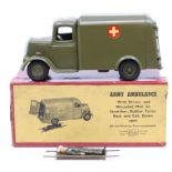 Britains: A boxed Britains, Army Ambulance, No. 1512, 1948 Version, complete, dark green, damage