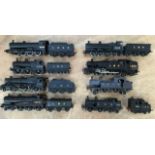 Railway: collection of 00 gauge locomotives, kit built, including 4-6-0 LMS, 2-6-0 LMS, 0-6-0 LMS,