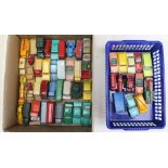 Matchbox: A collection of approximately fifty Matchbox unboxed models, in varying conditions, to