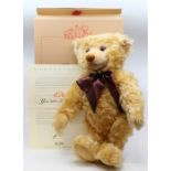 Steiff: A boxed Steiff, Limited Edition teddy bear, Year 2000, Blond, 43cm, L.E. No. 12365, white
