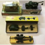 Dinky: A collection of four Dinky military vehicles to include: Striker Anti-Tank Vehicle 691,
