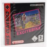 Nintendo: A boxed and sealed, Game Boy Advance, NES Classics, Excitebike, with red Nintendo seal