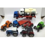 Britains: A collection of Britains diecast tractors to include: Ford 5610, Deutz Fahrenheit DX457,