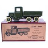 Britains: A boxed Britains, Six Wheel Army Lorry with Driver, No. 1335, white tyres, slightly