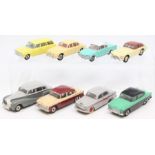 Dinky: A collection of eight unboxed, playworn, Dinky Toys to comprise: Vauxhall Victor Estate, 141;