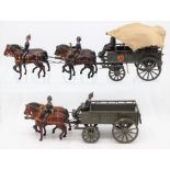 Britains: A Britains, Royal Army Medical Corps, Horse Drawn Ambulance, circa 1920; together with a