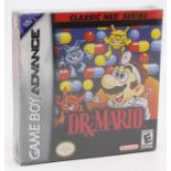 Nintendo: A boxed and sealed, Game Boy Advance, NES Classics, Dr. Mario, US Version.