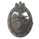 WW2 Third Reich Panzerkampfabzeichen in Bronze - Tank Battle badge in Bronze. No makers mark.