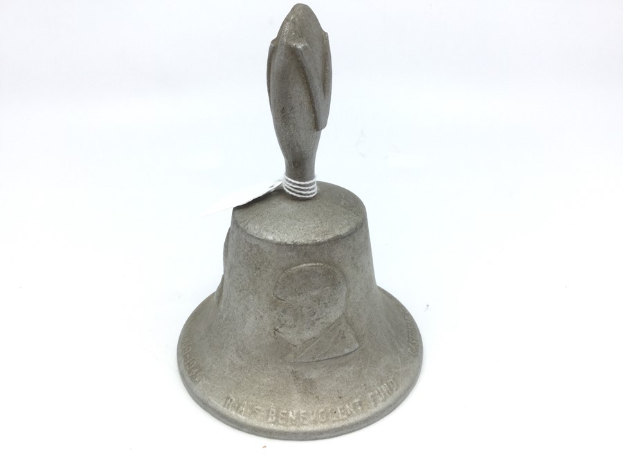 WW2 British RAF Benevolent Fund Victory Bell. Cast in metal from German aircraft shot down over