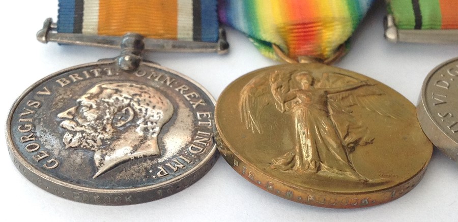 WW1 British War Medal and Victory Medal and WW2 Defence Medal mounted on a bar with original ribbons - Image 2 of 2