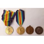 WW1 British Victory Medals x 3 to 181728 Spr FW Hollingdale, RE: 15973 Pte TJ Watts, South Wales