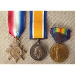 WW1 British 1914-15 Star, War Medal and Victory Medal to 16259 L/Cpl P Wharton, Loyal North Lancs