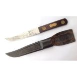 Victorian Bushman Hunting / Fighting knife with 130mm long blade marked warranted cast steel,