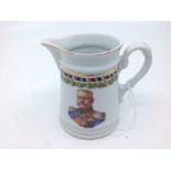 WW1 Imperial German Cream Jug with image of an FM Paul Von Hindenburg. Height 85mm. Maker marked