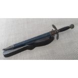 WW2 Third Reich Miniature Luftwaffe Sword Letter Opener. 167mm long double edged blade with Alcoso